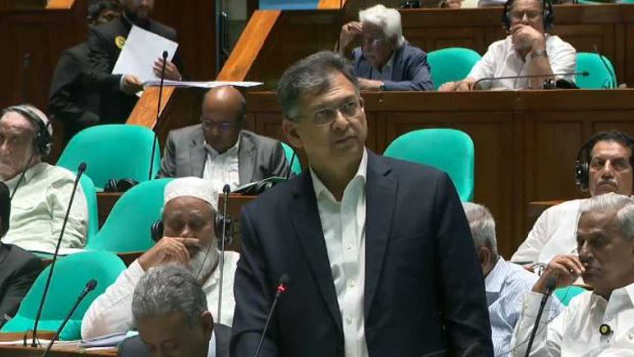 সংসদে প্রশ্নের জবাব দিচ্ছেন স্বরাষ্ট্রমন্ত্রী সালাহউদ্দিন আহমদ