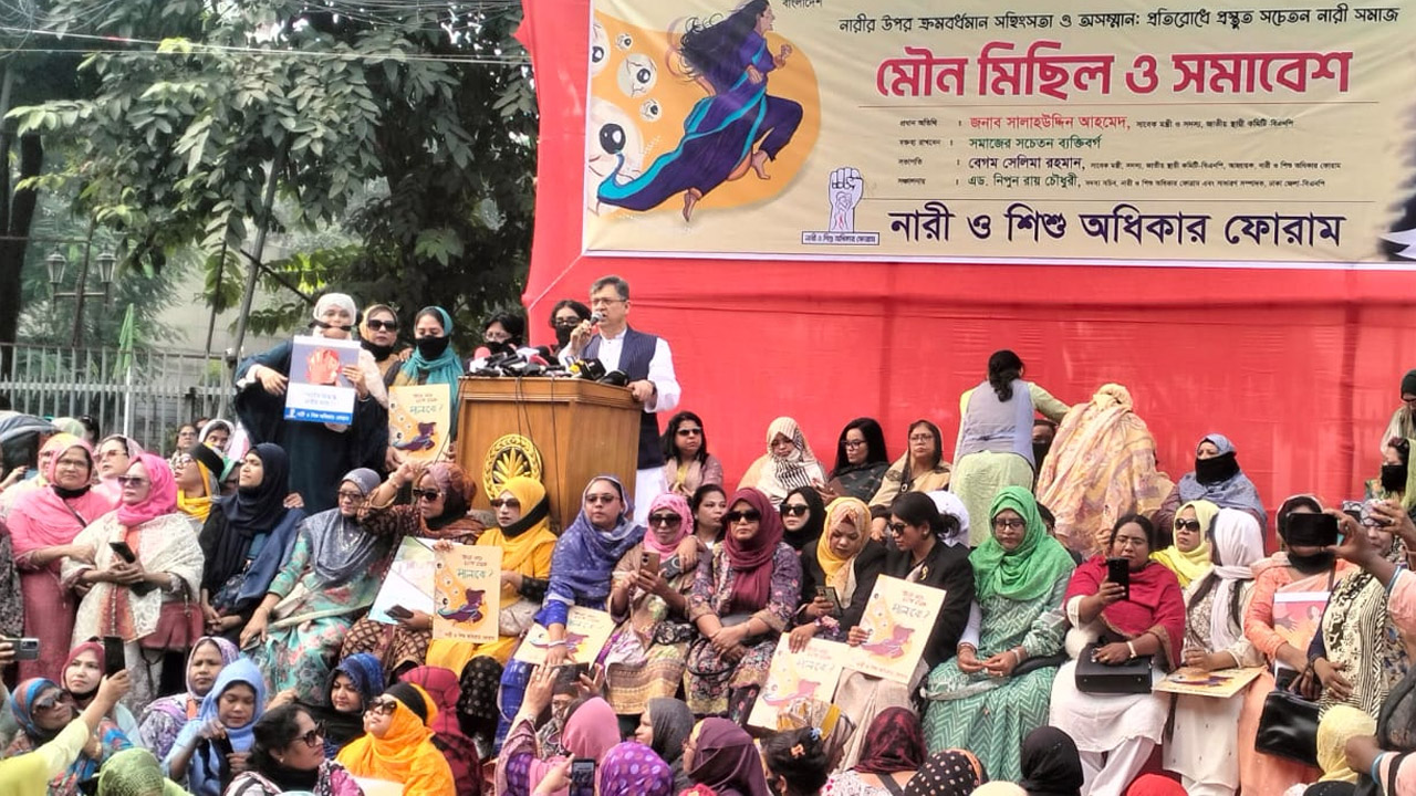 বক্তব্য রাখছেন সালাহউদ্দিন আহমদ