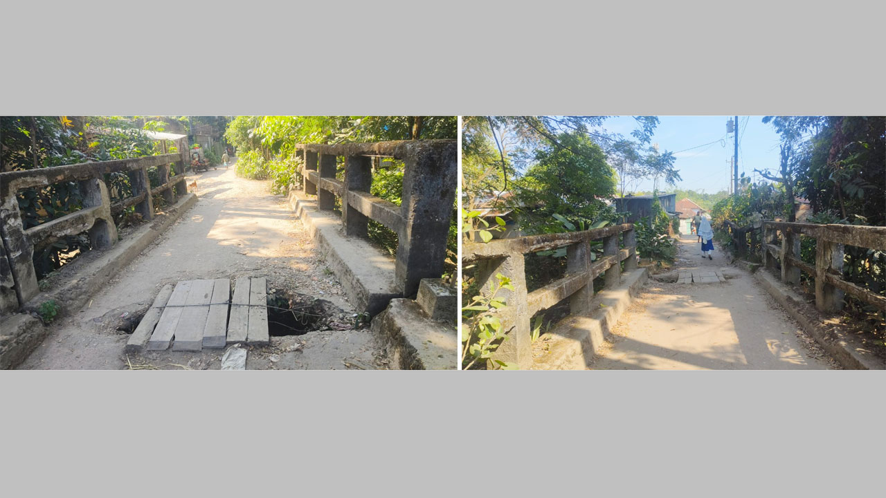 ঝুঁকিপূর্ণ সেতু যেন মৃত ফাঁদ