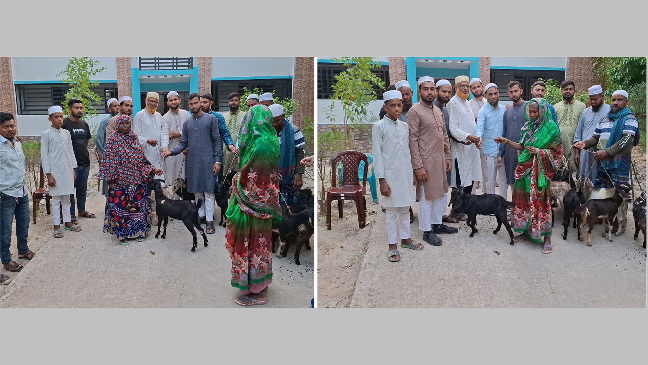 জামায়াতের উদ্যোগে অসহায় ও দুস্থদের মাঝে ছাগল ও নগদ অর্থ প্রদান