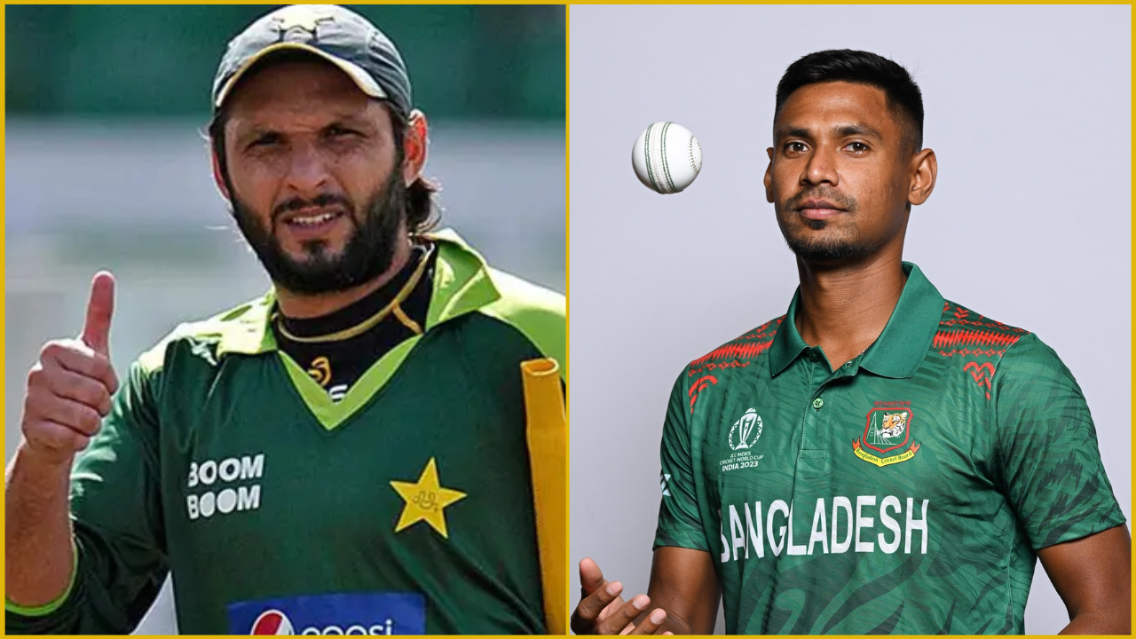 শহিদ খান আফ্রিদি ও মোস্তাফিজুর রহমান