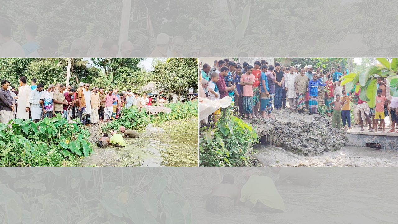 দীর্ঘদিনের জলাবদ্ধতা নিরসনে পাইপলাইন বসানো হচ্ছে