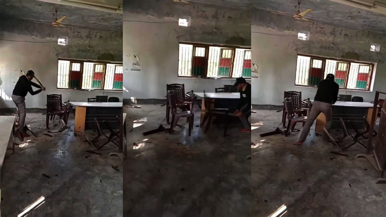 সরকারি সোহরাওয়ার্দী কলেজের অফিস কক্ষ ভাঙচুর, ভিডিও ভাইরাল