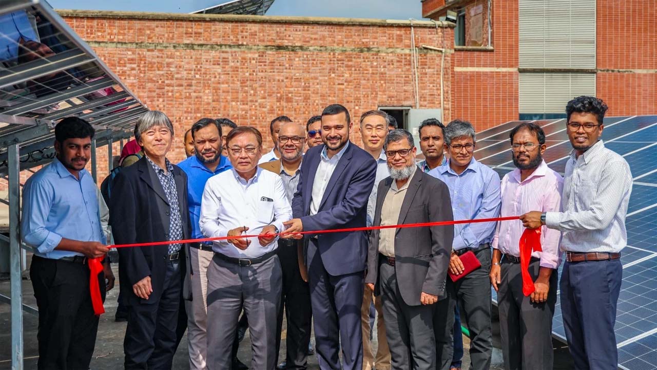 রুফটপ সোলার পিভি প্রকল্পের উদ্বোধন করেছে গুনজে ইউনাইটেড লিমিটেড