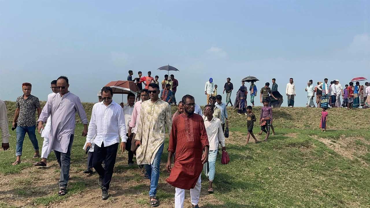 জামালগঞ্জে জলাবদ্ধ হাওর পরিদর্শন করেন সুনামগঞ্জ-১ আসনের এমপি কামরুজ্জামান কামরুল