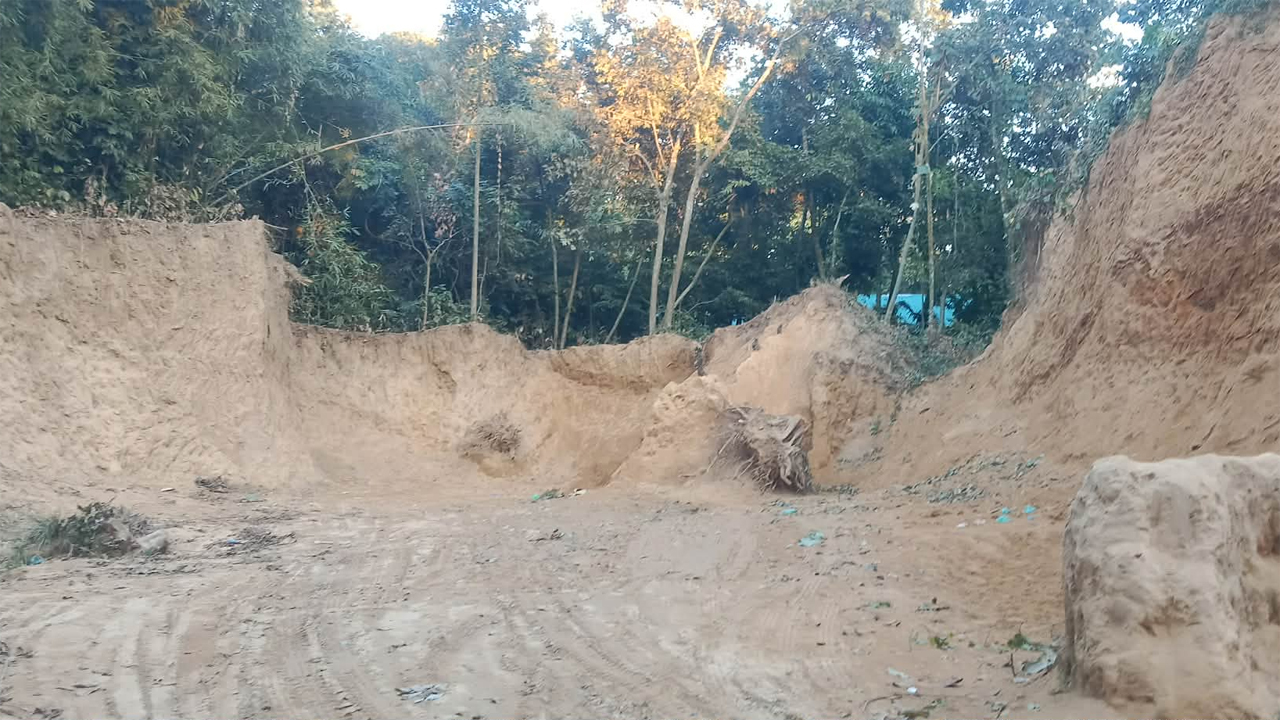 হরিপুরে পাহাড় কাটার মহোৎসব