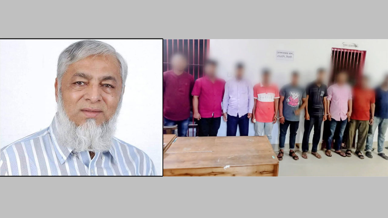 ভুক্তভোগী বিএনপি নেতা নাসিম হোসাইন, (ডানে) গ্রেফতার বিকাশ কর্মীসহ নয়জন