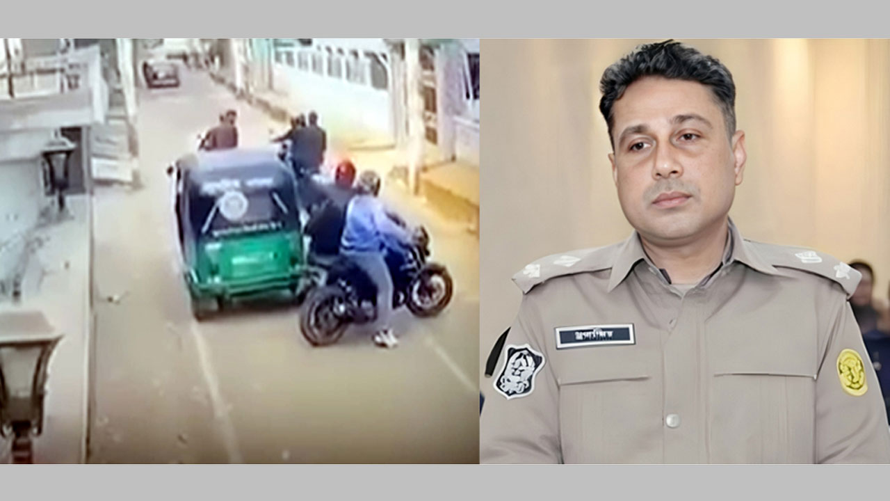 প্রকাশ্য দিবালোকে ছিনতাই, (ডানে) ওসি শাহ মোবাশ্বির আলী
