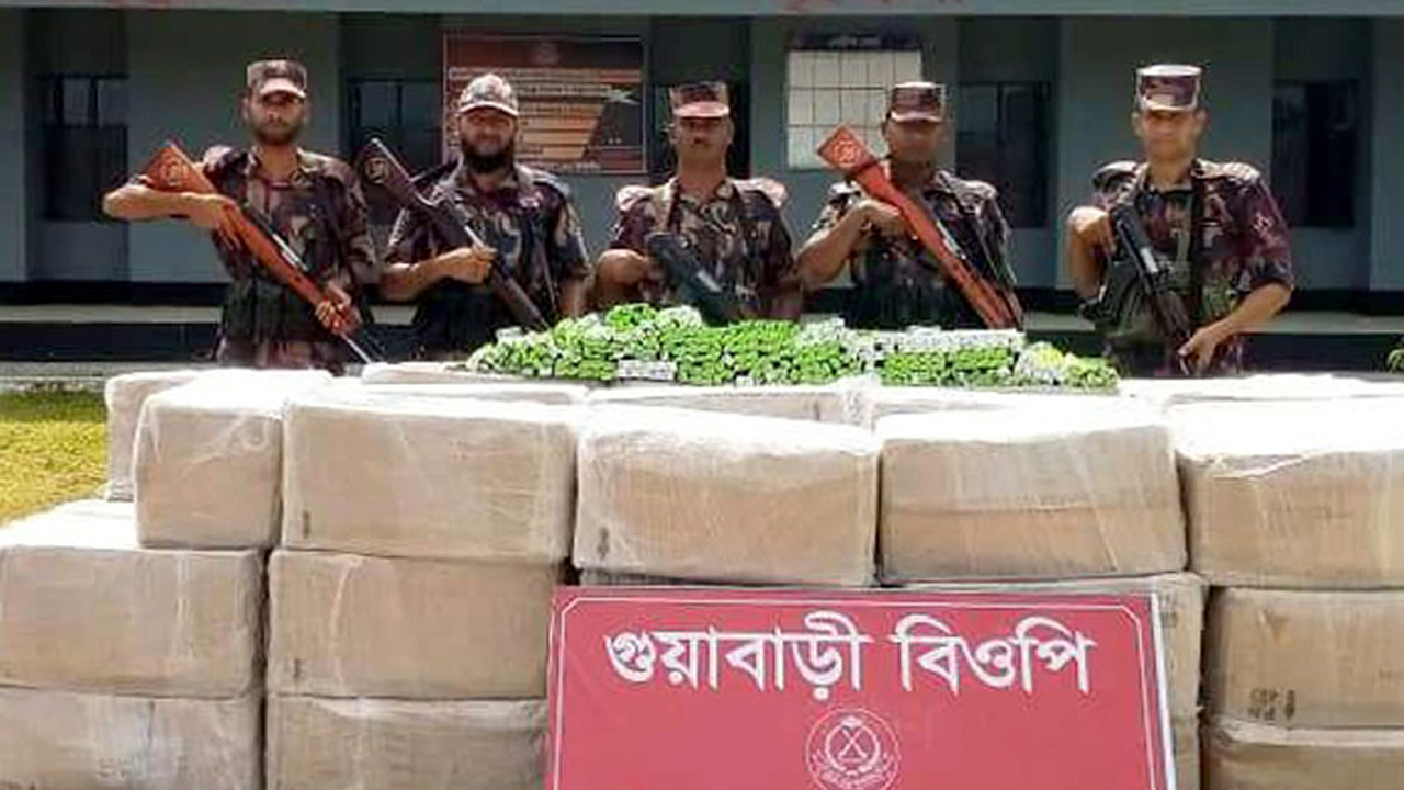 বিজিবির অভিযানে জব্দ করা ওষুধ সামগ্রী