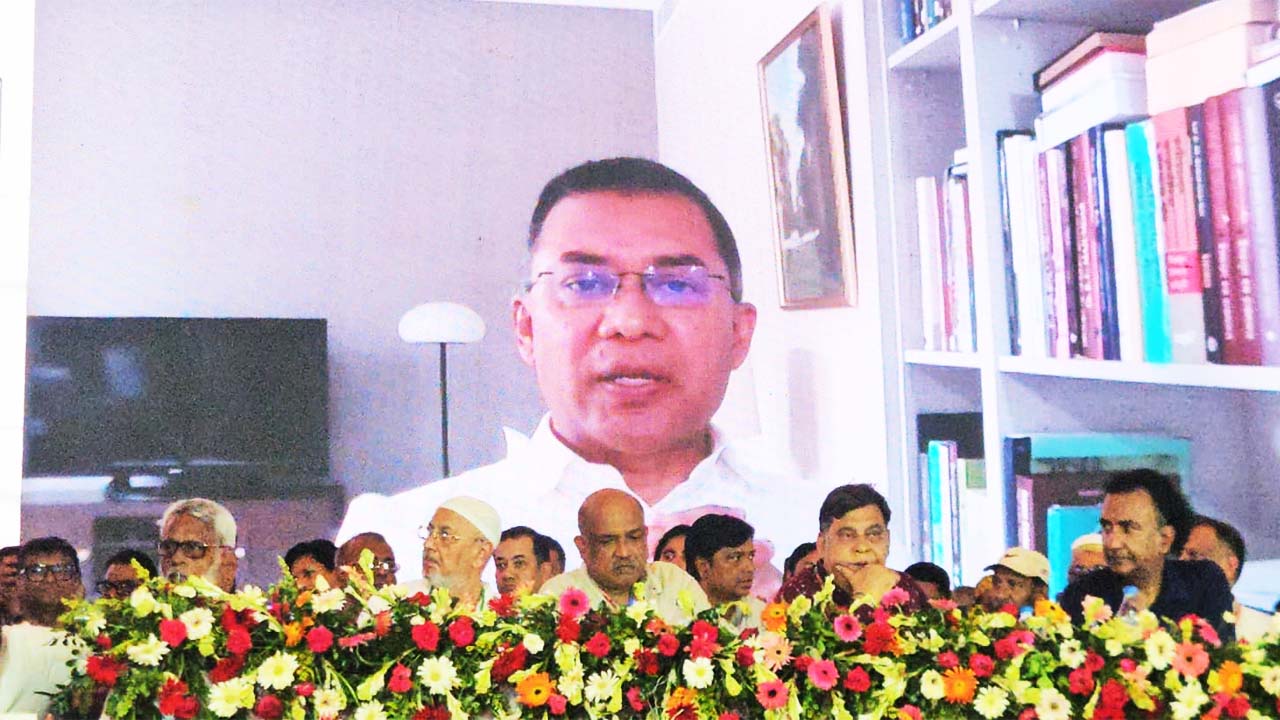 কিশোরগঞ্জে বিএনপির ত্রিবার্ষিক সম্মেলনে (ভার্চুয়ালি) বিএনপির ভারপ্রাপ্ত চেয়ারম্যান তারেক রহমান