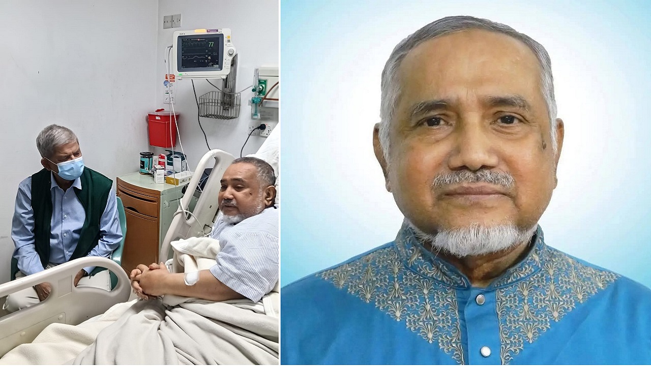 জামায়াতের নায়েবে আমির ডা: তাহেরকে দেখতে হাসপাতালে মির্জা ফখরুল