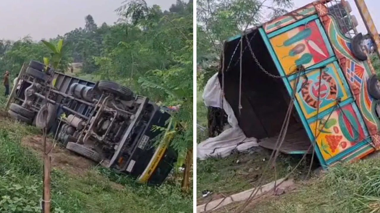 টাঙ্গাইল দুর্ঘটনাকবলিত ট্রাক