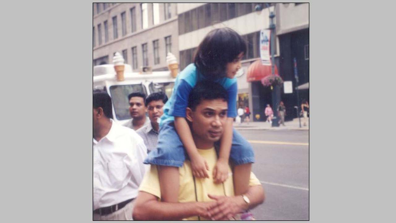 বাবা তারেক রহমানের সাথে মেয়ে জাইমা রহমান