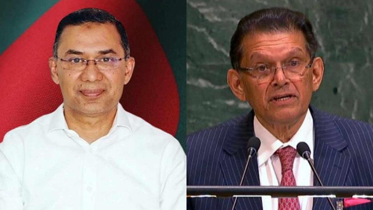 প্রধানমন্ত্রী তারেক রহমান (বাঁয়ে) ও পররাষ্ট্রমন্ত্রী ড. খলিলুর রহমান