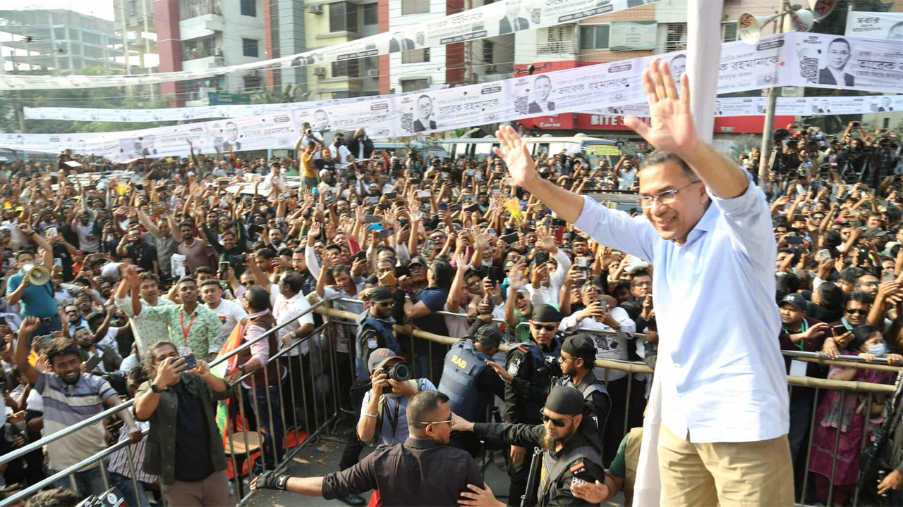 মিরপুরের পথসভায় তারেক রহমান