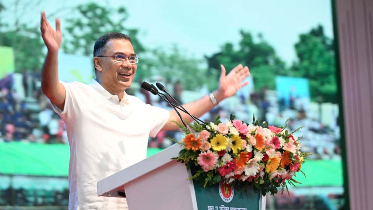 সিলেট স্টেডিয়ামে ‘নতুন কুঁড়ি স্পোর্টস’র উদ্বোধনী অনুষ্ঠানে বক্তব্য দেন প্রধানমন্ত্রী তারেক রহমান