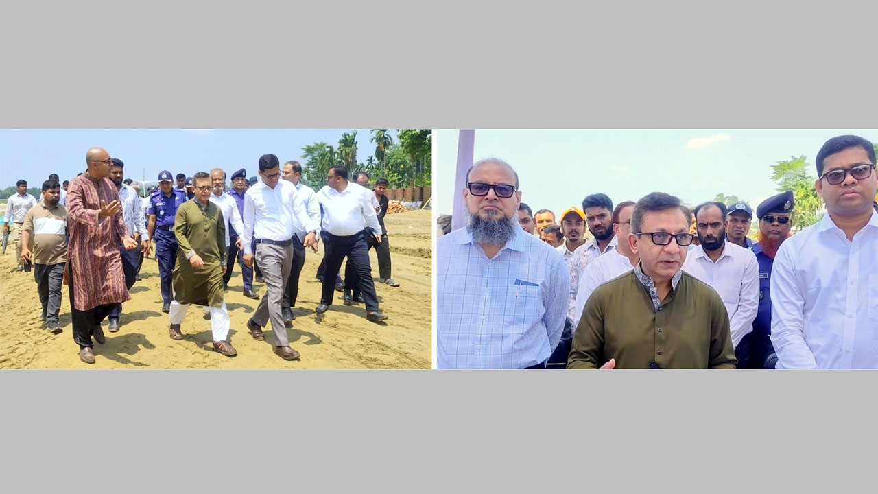 ঠাকুরগাঁও পুরাতন বিসিক শিল্পনগরী পরিদর্শন করছেন শিল্পমন্ত্রী