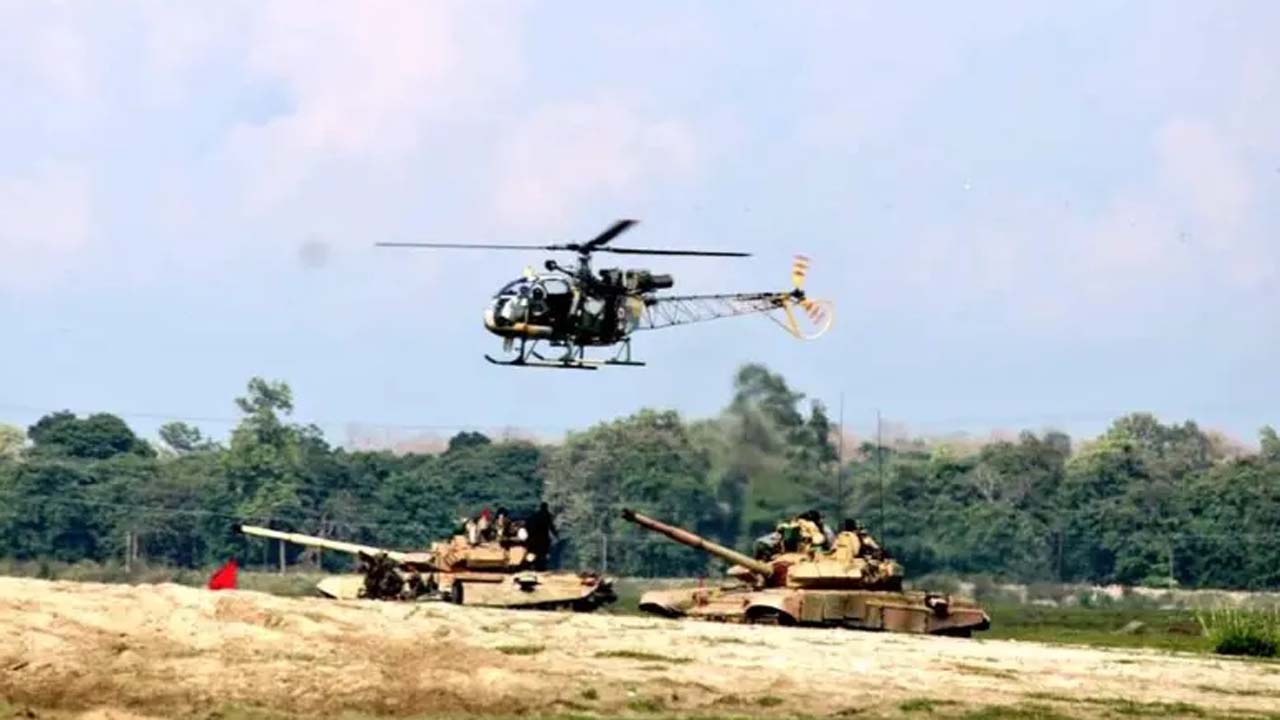 ‘তিস্তাপ্রহার’ সামরিক মহড়ার একটি দৃশ্য