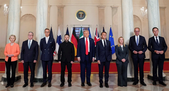 ইউরোপীয় নেতাদের সাথে ট্রাম্প