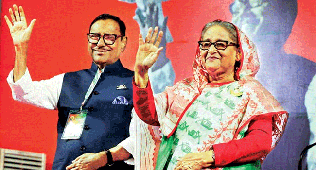 শেখ হাসিনা ও ওবায়দুল কাদের