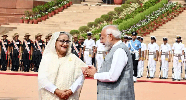 দিল্লিতে শেখ হাসিনা ও নরেন্দ্র মোদি