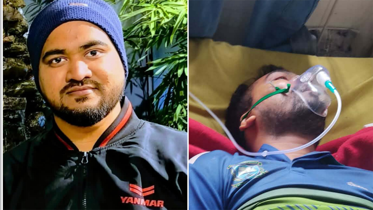 অচেতন অবস্থায় শিক্ষার্থী তানিউল করিম জীম