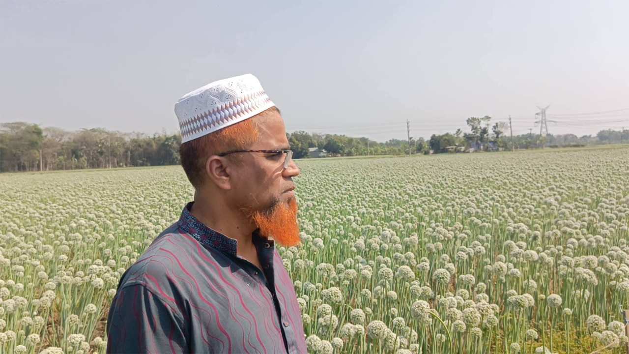 সাদা ফুলের মাঝে কালো সোনার চাষ