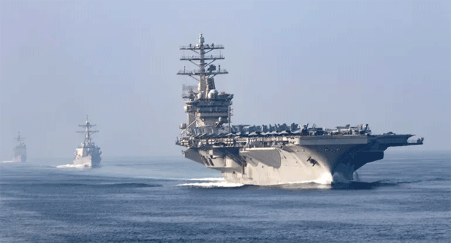চীন সাগরে মার্কিন নৌবহরের টহল