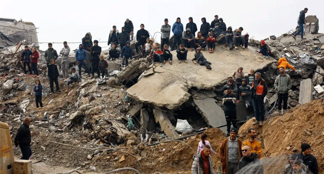 বিধ্বস্ত গাজার চিত্র