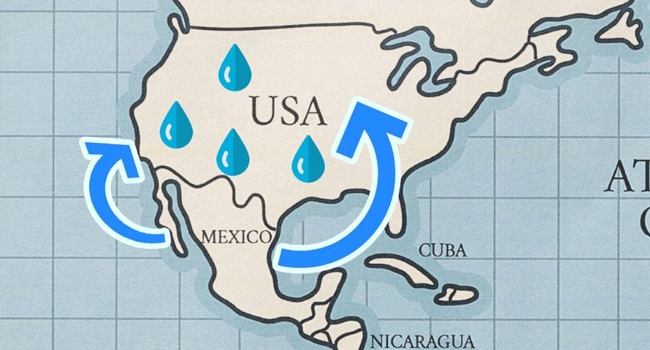 দুই দেশের সীমান্তে অবস্থিত কলোরাডো নদী