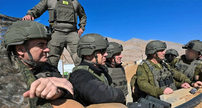 সিরিয়ার বাফার জোনে ইসরাইলি সেনাদের সাথে দেখা করলেন নেতানিয়াহু