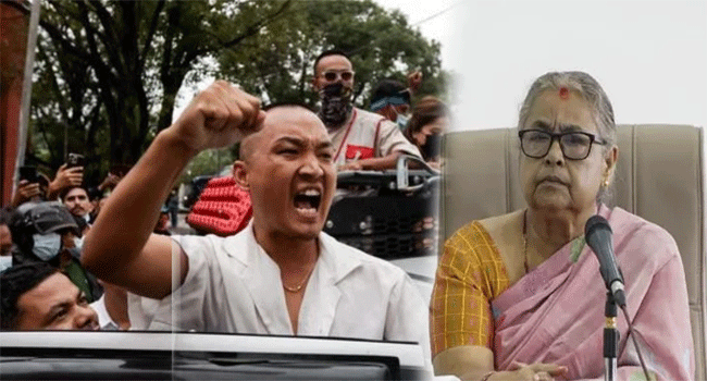 সুশীলা কার্কির পদত্যাগ দাবিতে বিক্ষোভ