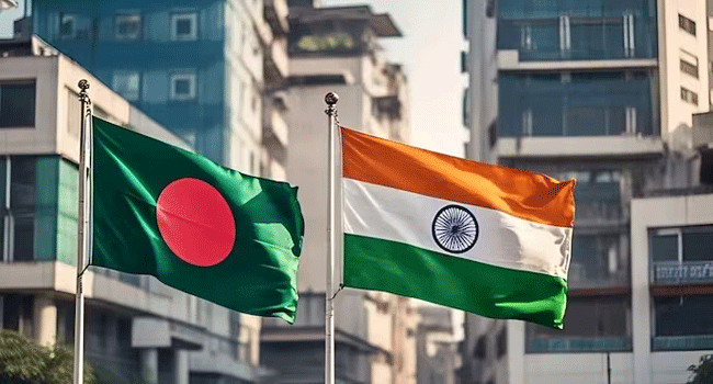 বাংলাদেশ ও ভারতের পতাকা