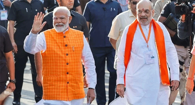 ভারতের প্রধানমন্ত্রী নরেন্দ্র মোদি ও স্বরাষ্ট্রমন্ত্রী অমিত শাহ
