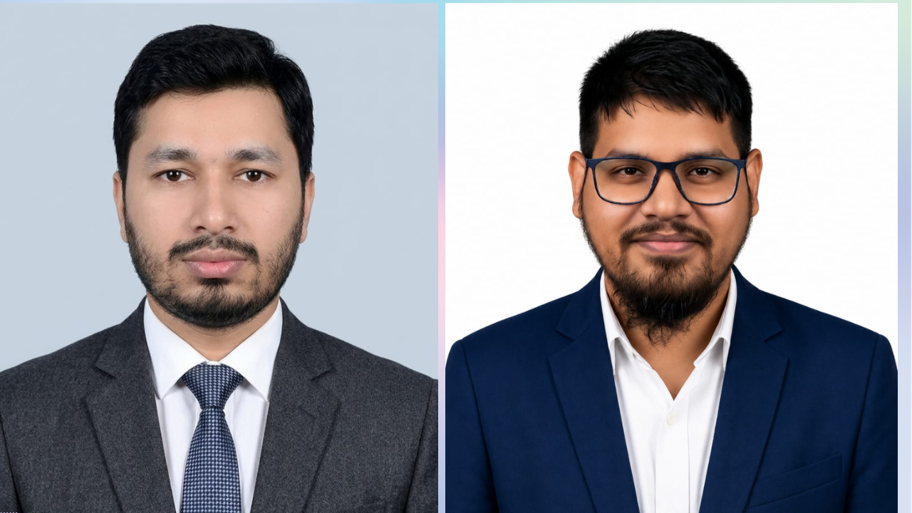 সভাপতি তাসলিম হোসাইন রাকিব ও সাধারণ সম্পাদক মো: আরিফুল ইসলাম মিঠু (বাঁয়ে)