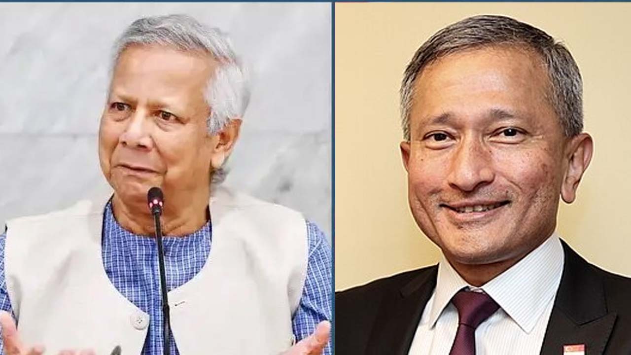প্রধান উপদেষ্টা ড. ইউনূস ও সিঙ্গাপুরের পররাষ্ট্রমন্ত্রী ড. ভিভিয়ান বালাকৃষ্ণান