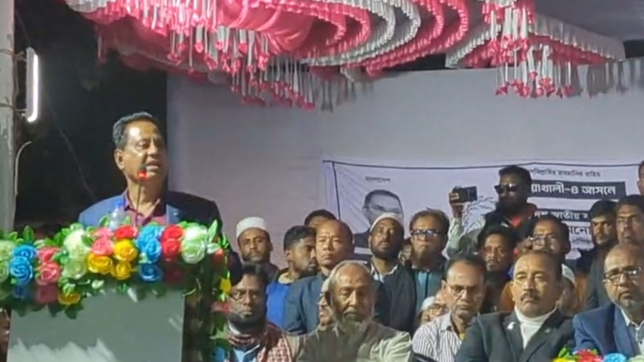 কুয়াকাটায় নির্বাচনী জনসভায় এ বি এম মোশাররফ হোসেন