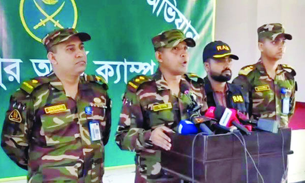 গাজীপুরে সেনাবাহিনীর ব্রিফিং : নয়া দিগন্ত