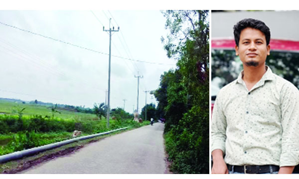 হাওর থেকে বালু উত্তোলনের জন্য বসানো পাইপ লাইন। ইনসেটে জড়িত সরকারি কর্মচারী পারভেজ  : নয়া দিগন্ত