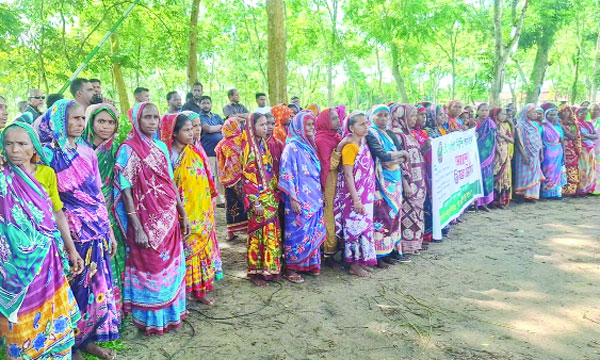 মৌলভীবাজারের রাজনগরে চা শ্রমিকরা বিক্ষোভ করেন : নয়া দিগন্ত