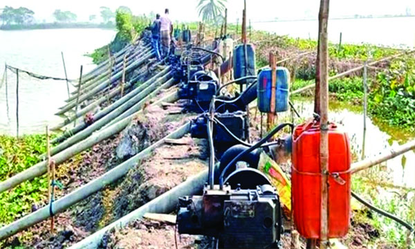 বাজিতপুরে শতবর্ষী খাল ভরাট জলাবদ্ধতায় ফসলের ক্ষতি