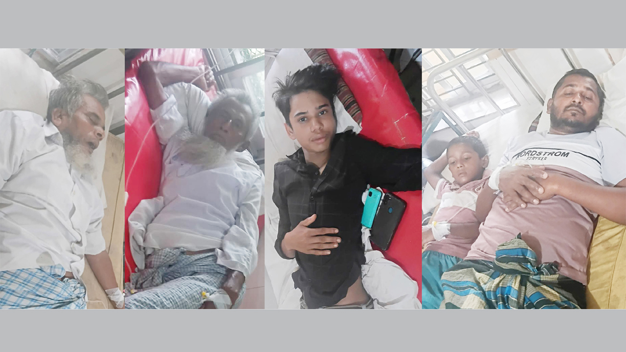 অসুস্থ হয়ে পড়াদের হাসপাতালে চিকিৎসা চলছে