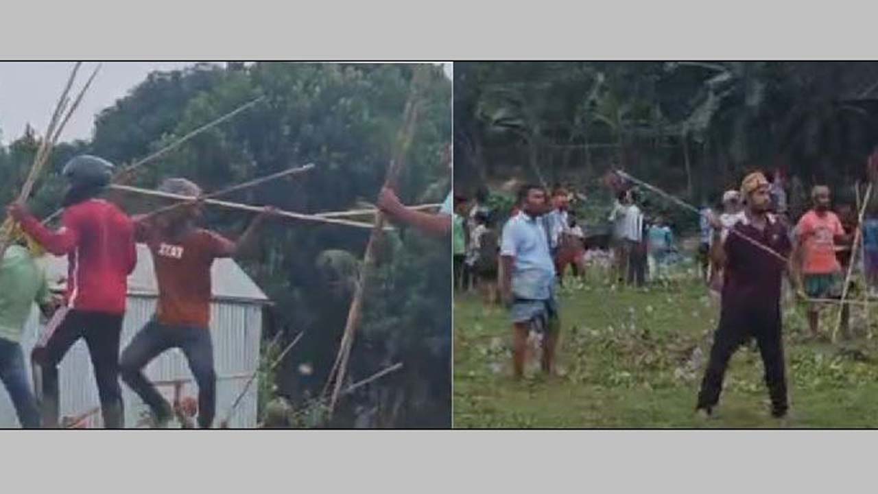 ফতেহপুর গ্রামে দুই পক্ষের টেঁটাযুদ্ধ
