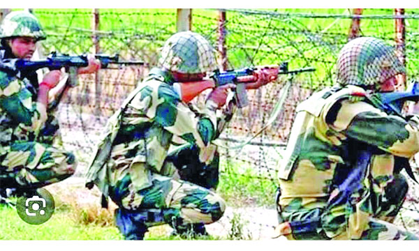 সিলেটের সোনারহাট সীমান্তে বিএসএফের সশস্ত্র অবস্থান