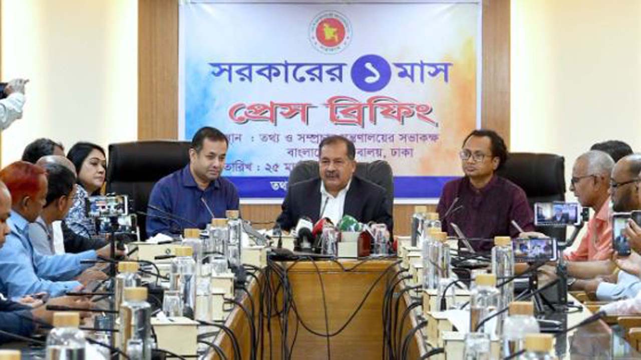 প্রেস ব্রিফিংয়ে তথ্যমন্ত্রী জহির উদ্দিন স্বপন