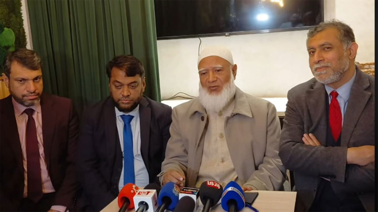 লন্ডনে সংবাদ সম্মেলনে ডা: শফিকুর রহমান