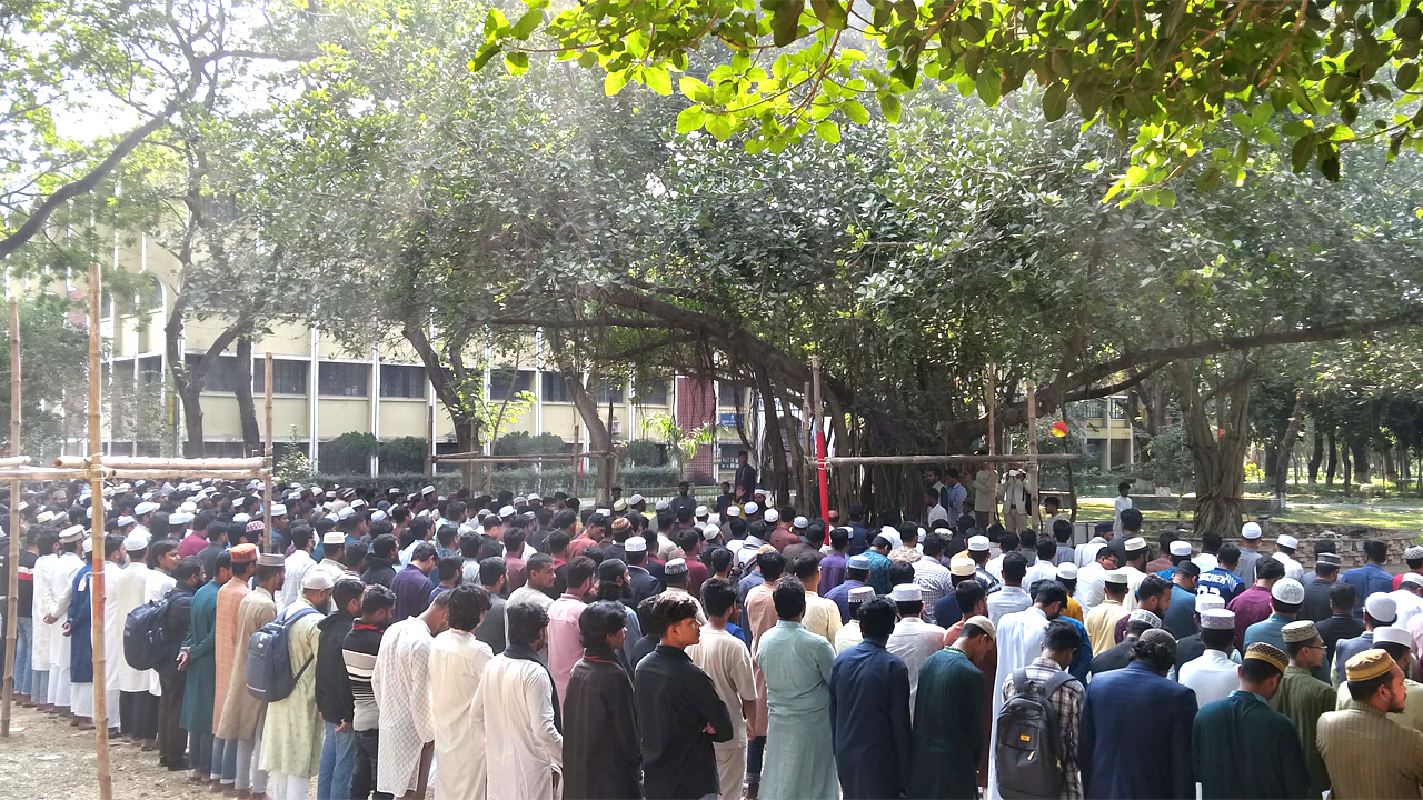 শহীদ হাদির গায়েবানা জানাজা