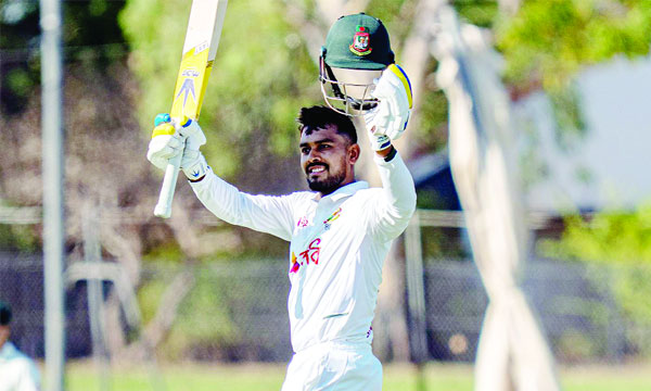শতরান করার পর মেহেদী হাসান মিরাজের উল্লাস : বিসিবি