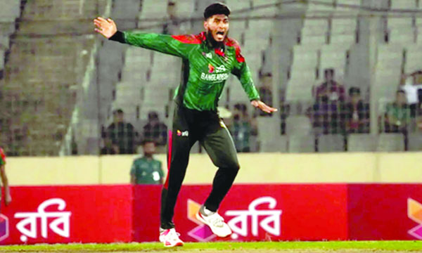 রিশাদ হোসেন। পরশু ওয়ানডেতে ওয়েস্ট ইন্ডিজের বিপক্ষে ৬ উইকেট নেন তিনি : ইন্টারনেট