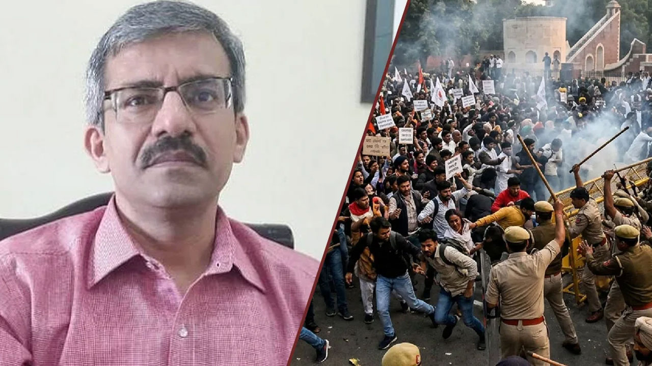 অপসারিত শিক্ষা সচিব বিনীত যোশি ও আন্দোলনরত শিক্ষার্থীরা
